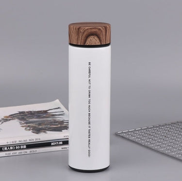 Custom Logo Wood Grain Lid Thermos Mug | Premium Corporate Gifts and Custom Gifts