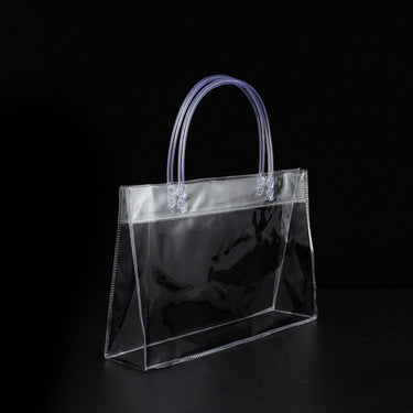 Custom Logo PVC Transparent Advertising Tote Bag Shopping Bag (Horizontal) | Premium Corporate Gifts and Custom Gifts