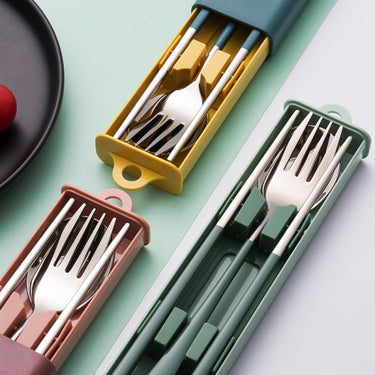 Custom Logo 304 stainless steel pull-out cutlery set | Premium Corporate Gifts and Custom Gifts