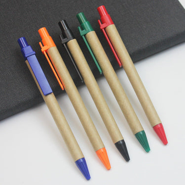 Custom Logo Environmentally Friendly Pressed Kraft Paper Advertising Pen | Premium Corporate Gifts and Custom Gifts