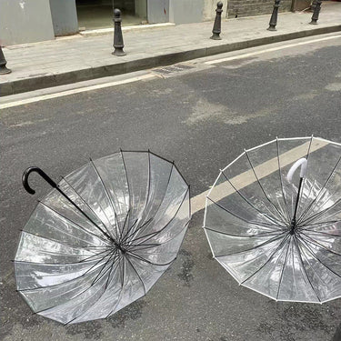 Custom Logo Transparent Hemmed Umbrella | Premium Corporate Gifts and Custom Gifts
