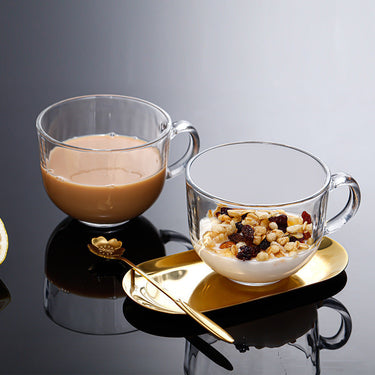 Custom Logo Glass Arc Milk Coffee Cup | Premium Corporate Gifts and Custom Gifts