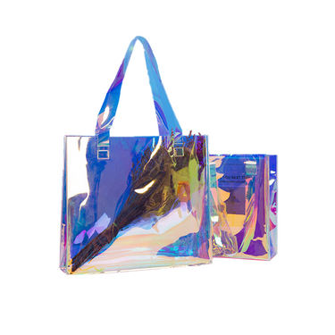 Custom Logo PVC Rainbow Laser Tote Bag | Premium Corporate Gifts and Custom Gifts