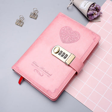 Custom Logo Brushed gold lock notebook | Premium Corporate Gifts and Custom Gifts