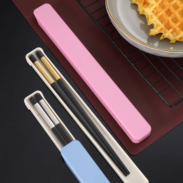 Custom Logo Multi-colored double chopsticks tableware set | Premium Corporate Gifts and Custom Gifts