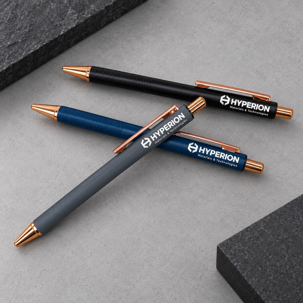 One pen body, three colourways