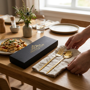 Custom Logo Western Tableware Two-Piece Gift Box | Premium Corporate Gifts and Custom Gifts