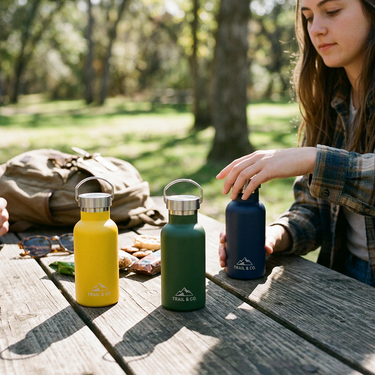 Custom Logo Colorful stainless steel hand-held water bottle | Premium Corporate Gifts and Custom Gifts