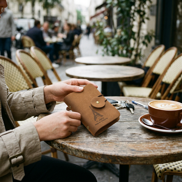Custom Logo Vintage leather card holder | Premium Corporate Gifts and Custom Gifts