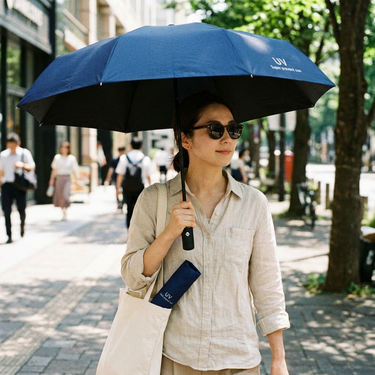 Custom Logo UV Vinyl Sunscreen Automatic Umbrella | Premium Corporate Gifts and Custom Gifts