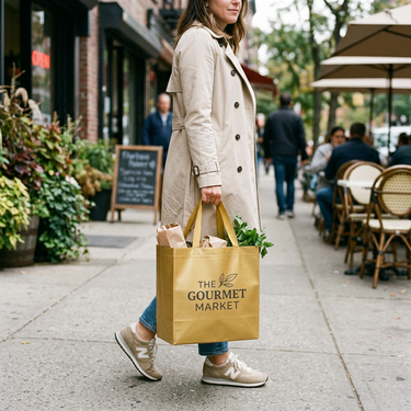 Custom Logo Laminated non-woven bag tote bag (with bottom and side) | Premium Corporate Gifts and Custom Gifts