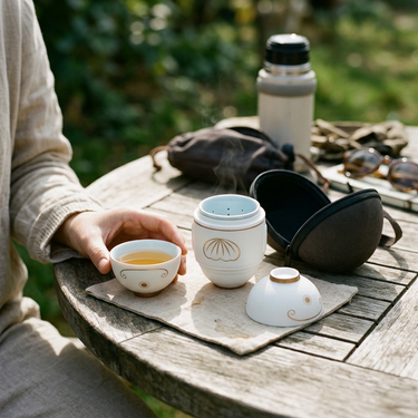 Custom Logo Portable Portable Tea Set Storage Set | Premium Corporate Gifts and Custom Gifts