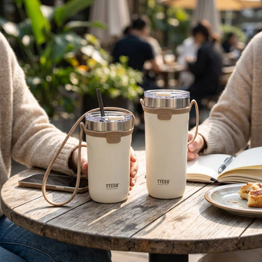 Custom Logo Textured handheld stainless steel coffee cup | Premium Corporate Gifts and Custom Gifts