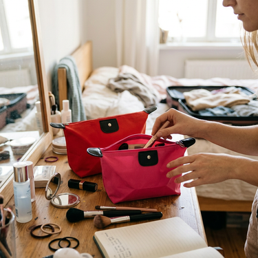 Custom Logo Multi-colored nylon makeup bag | Premium Corporate Gifts and Custom Gifts