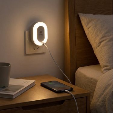 Custom Logo Night Light Dual USB Charger | Premium Corporate Gifts and Custom Gifts