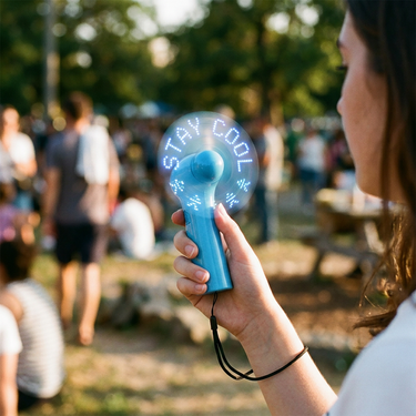 Custom Logo LED Light Emitting Fan | Premium Corporate Gifts and Custom Gifts