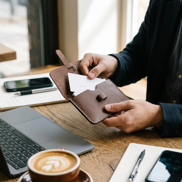 Custom Logo PU Leather Business Card Storage Card Bag | Premium Corporate Gifts and Custom Gifts