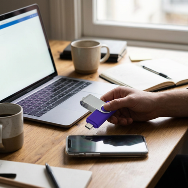 Custom Logo Mobile phone and computer dual-purpose rotating flash drive | Premium Corporate Gifts and Custom Gifts
