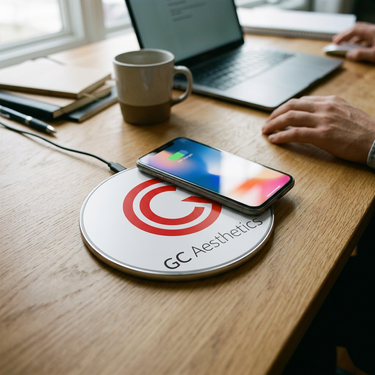 Custom Logo Portable Fast Charging Wireless Charging Pad| Premium Corporate Gifts and Custom Gifts