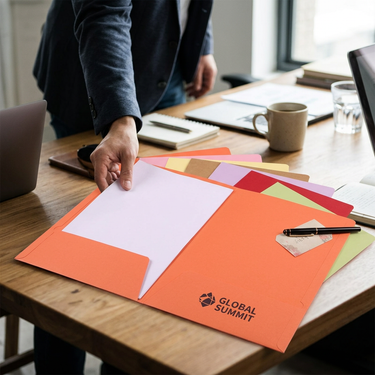 Custom Logo Double-layer exhibition page folder | Premium Corporate Gifts and Custom Gifts