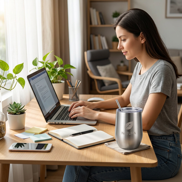 Custom Logo Curved metal eco-friendly cup | Premium Corporate Gifts and Custom Gifts