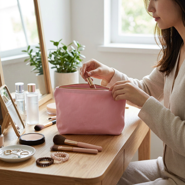 Custom Logo Canvas Plain Cosmetic Bag | Premium Corporate Gifts and Custom Gifts