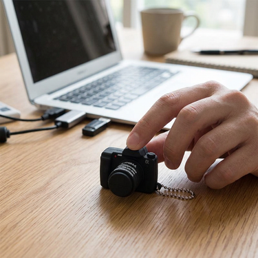 Custom Logo Fun Camera-Shaped Flash Drive | Premium Corporate Gifts and Custom Gifts