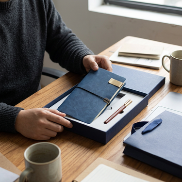 Custom Logo A6 Notepad + Ballpoint Pen Business Gift Box | Premium Corporate Gifts and Custom Gifts