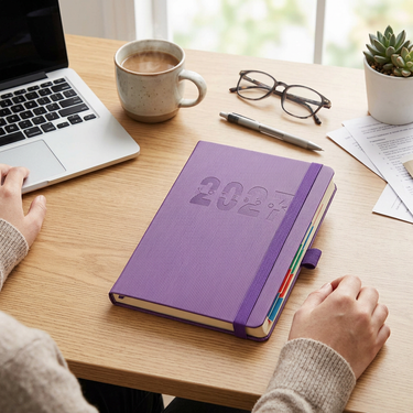365-day business notebook with custom logo – corporate stationery gift