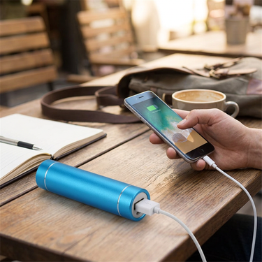 Custom Logo Cylindrical Aluminum Alloy Power Bank | Premium Corporate Gifts and Custom Gifts