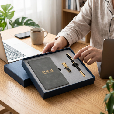 Custom Logo A6 Notebook Three-Piece Set Gift Box | Premium Corporate Gifts and Custom Gifts