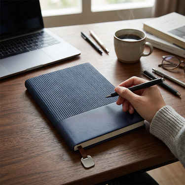 Custom Logo Thickened Water Ripple Notebook | Premium Corporate Gifts and Custom Gifts
