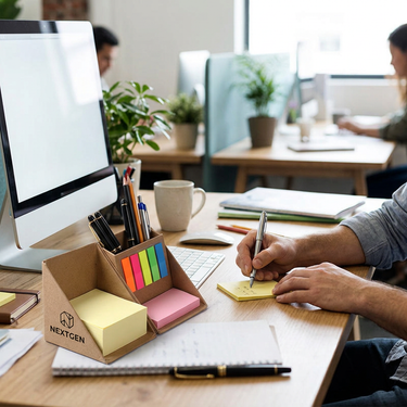 Custom Logo Office Post-it Note Pen Holder | Premium Corporate Gifts and Custom Gifts