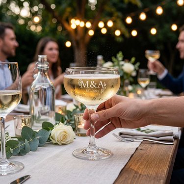 Custom Logo Champagne glass goblet | Premium Corporate Gifts and Custom Gifts