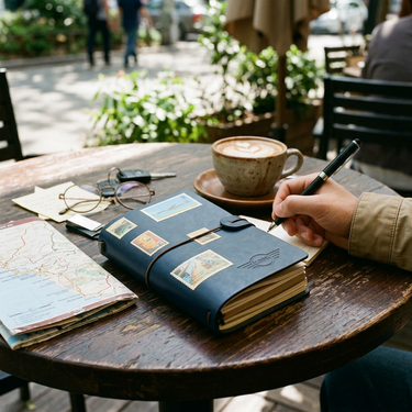 Custom Logo Retro strap travel notebook | Premium Corporate Gifts and Custom Gifts