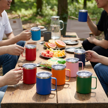 Custom Logo Multi-color stainless steel handle mug | Premium Corporate Gifts and Custom Gifts