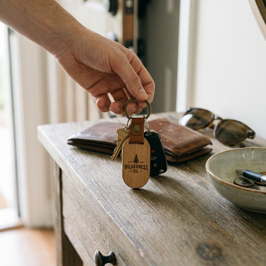 Custom Logo Vintage Wooden Keychain | Premium Corporate Gifts and Custom Gifts