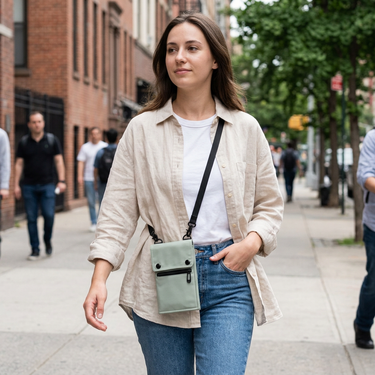 Custom Logo Nylon Water-repellent Mobile Phone Crossbody Bag | Premium Corporate Gifts and Custom Gifts