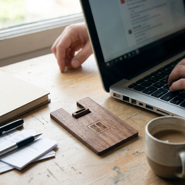 Custom Logo Wooden Card Flash Drive | Premium Corporate Gifts and Custom Gifts