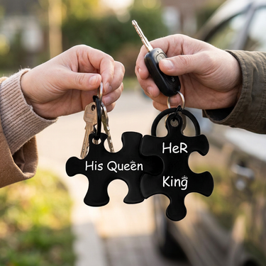 Custom Logo Stainless Steel Puzzle Charm Keychain | Premium Corporate Gifts and Custom Gifts