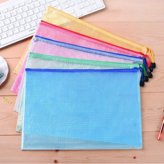 Custom Logo Transparent Grid Document Bag | Premium Corporate Gifts and Custom Gifts