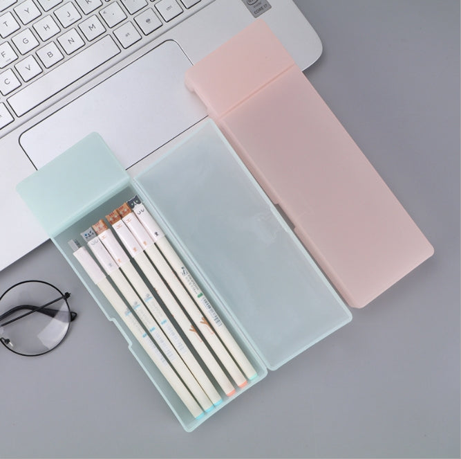 Custom Logo Literary Youth Simple Transparent Pen Case | Premium Corporate Gifts and Custom Gifts