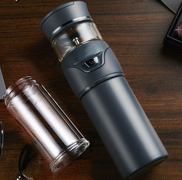 Custom Logo Textured Stainless Steel Tea Water Separation Thermos Cup Gift Box | Premium Corporate Gifts and Custom Gifts