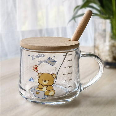 Custom Logo Bamboo lid heat-resistant glass cup | Premium Corporate Gifts and Custom Gifts