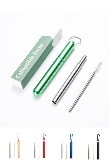 Custom Logo 304 Stainless Steel Telescopic Straw Set | Premium Corporate Gifts and Custom Gifts