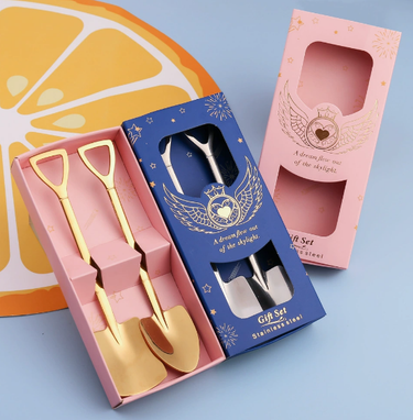 Custom Logo 2-Piece Shovel-Style Spoon Set | Premium Corporate Gifts and Custom Gifts