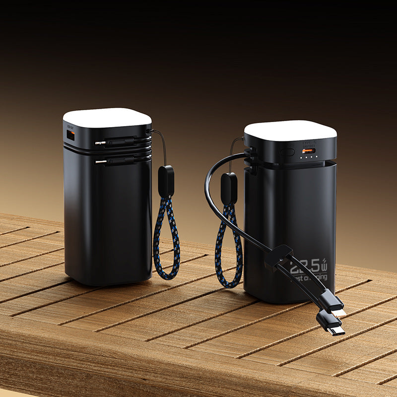 Custom Logo Self-Connected 2-in-1 LED Light Power Bank | Premium Corporate Gifts and Custom Gifts