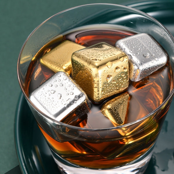 Custom Logo Stainless Steel Eco-friendly Ice Cube Set | Premium Corporate Gifts and Custom Gifts