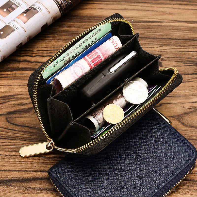Custom Logo Textured zipper leather coin purse | Premium Corporate Gifts and Custom Gifts