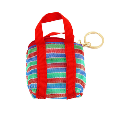 Retro nylon market bag – fabric label branding